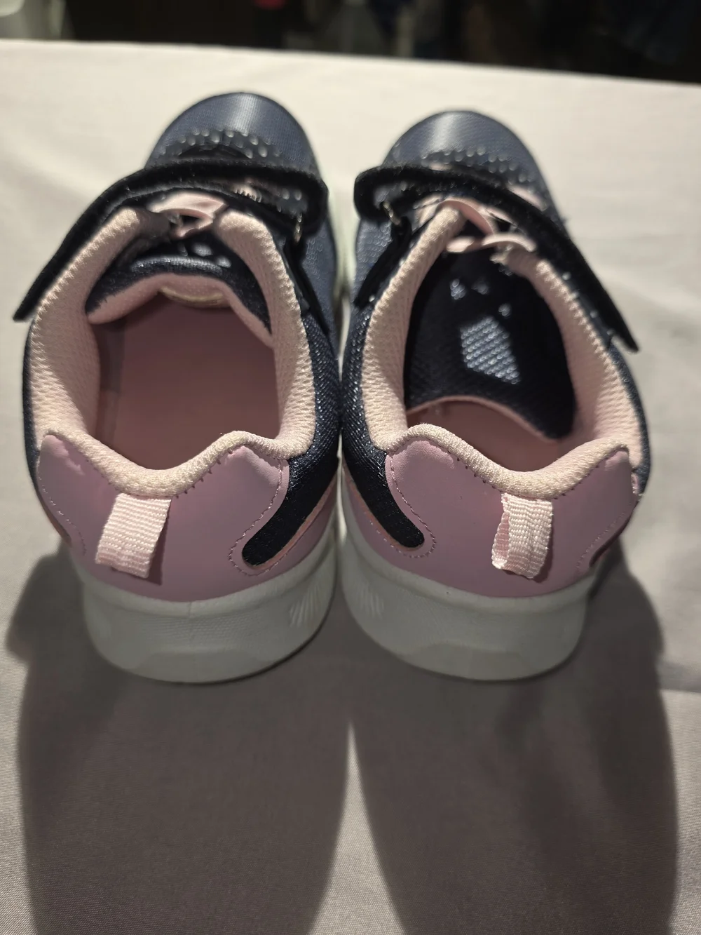 OshKosh B'gosh Girls Navy and Pink Polka Dot Kids Sneakers